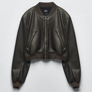 Zara Faux Leather Bomber